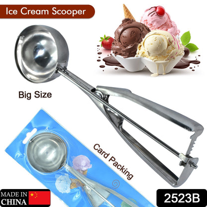 2523B Ice Cream Serving Scoop | Stainless Steel Premium Quality Ice Cream Serving Spoon Scooper with Trigger Release DeoDap