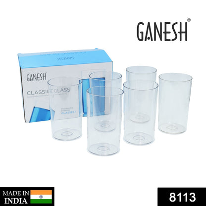 8113 Ganesh Classic Glass Set of-6 (Each Glass 350ml) DeoDap