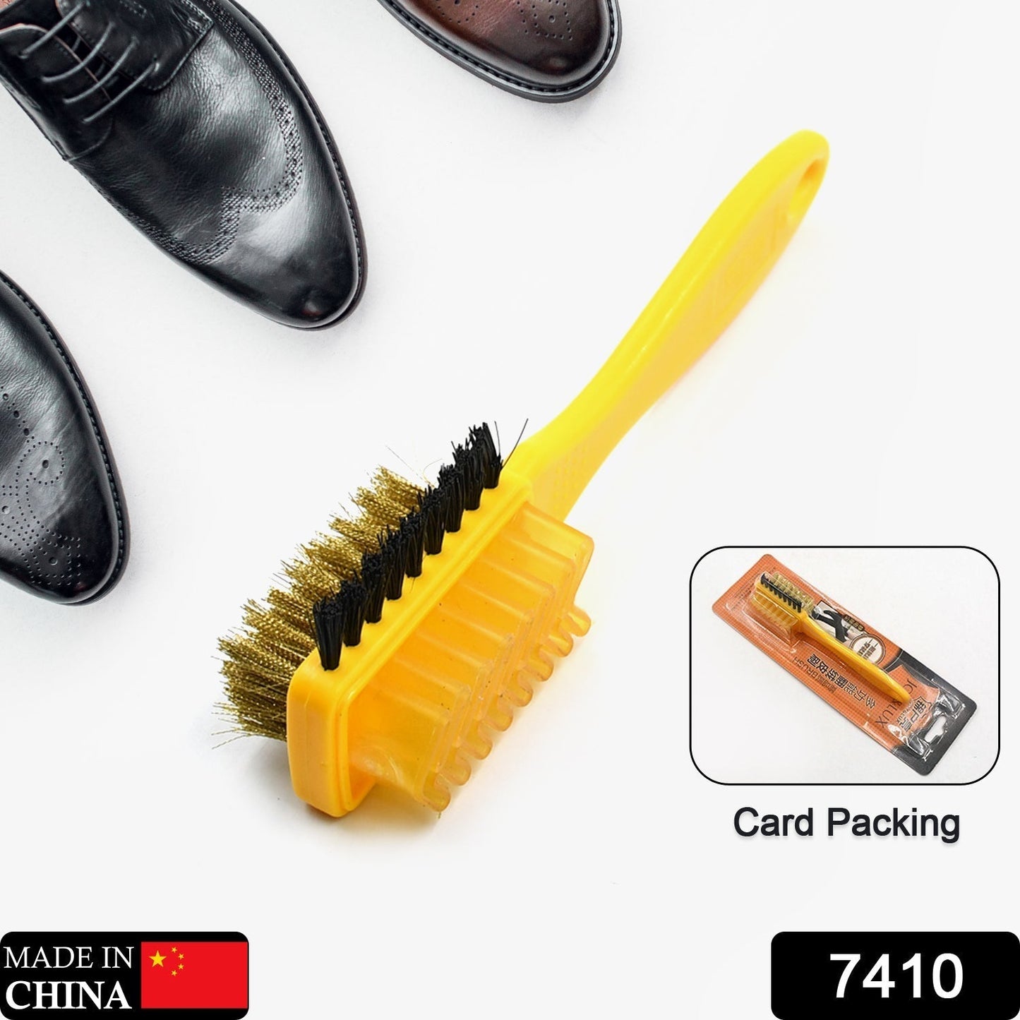 7410 3 Side Portable Multifunctional shoe brush Rubber Home Suede Shoes Polishing Brushes 3 Side Shoe Cleaning Brush, Shoe Brush Excellent Quality and Popular