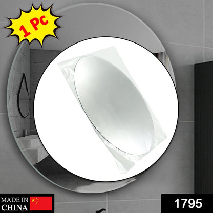 1795 Oval Shape 3D Mirror Sticker used in all kinds of household and official purposes as a sticker etc. DeoDap