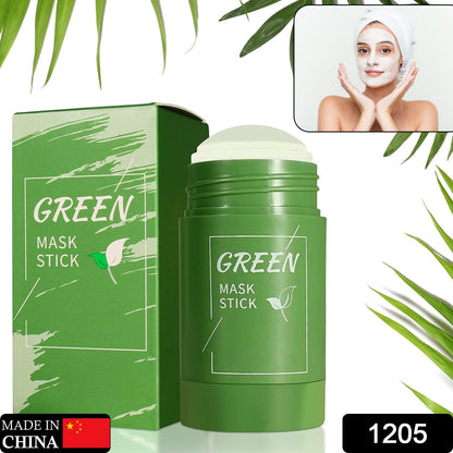 1205 Green Tea Purifying Clay Stick Mask Oil Control Anti-Acne Eggplant Solid Fine, Portable Cleansing Mask Mud Apply Mask, Green Tea Facial Detox Mud Mask DeoDap