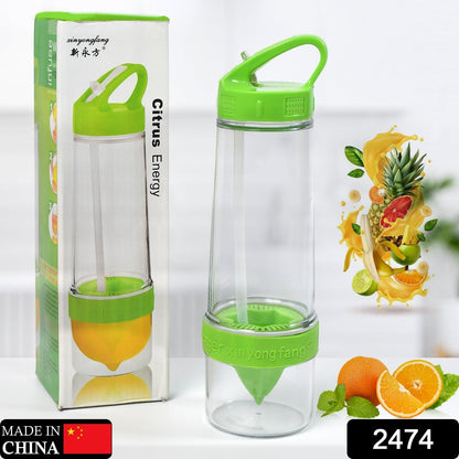 2474 Citrus Zinger Sports Bottle with Juice Maker Infuser Bottle DeoDap