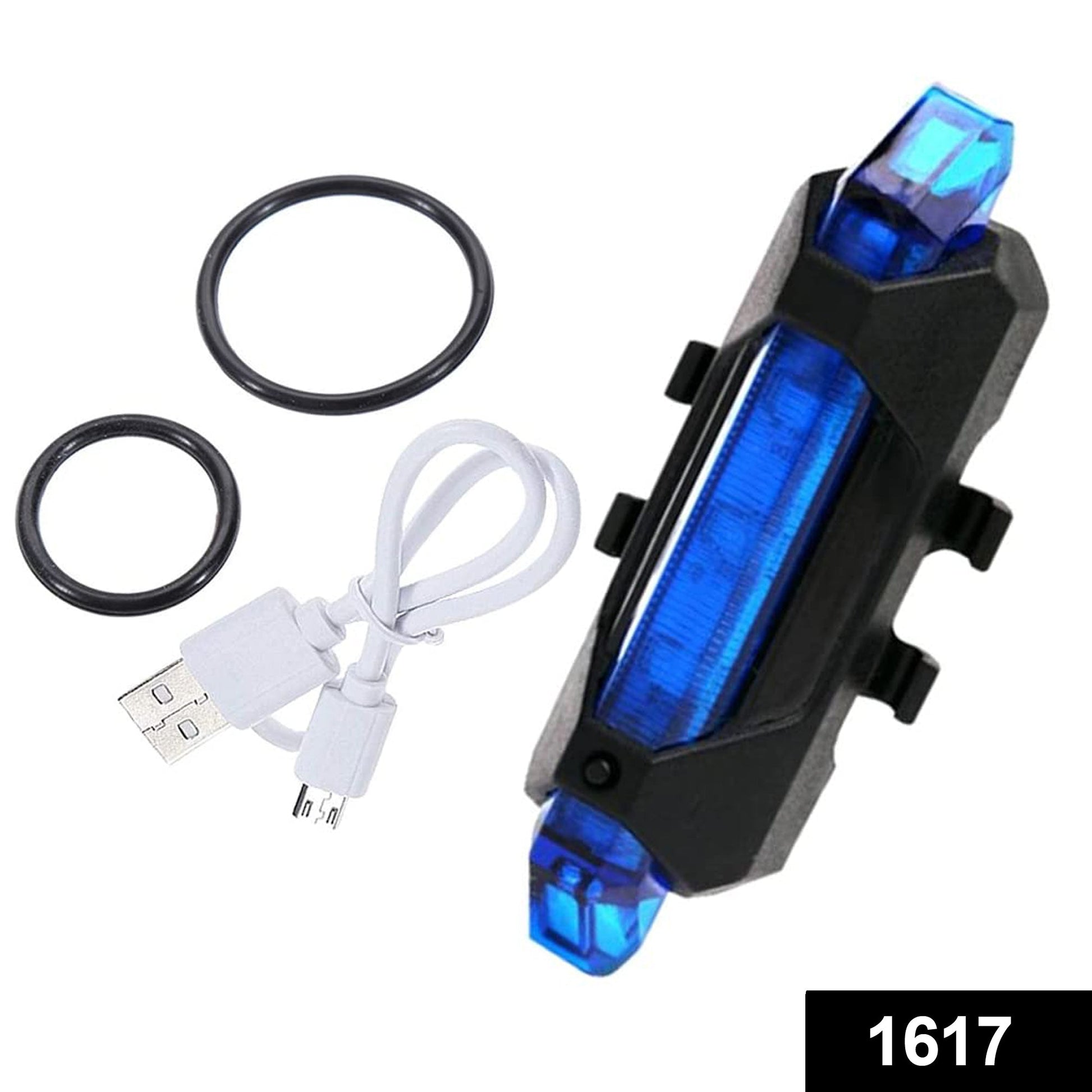 1617 Rechargeable Bicycle Front Waterproof LED Light (Blue) DeoDap