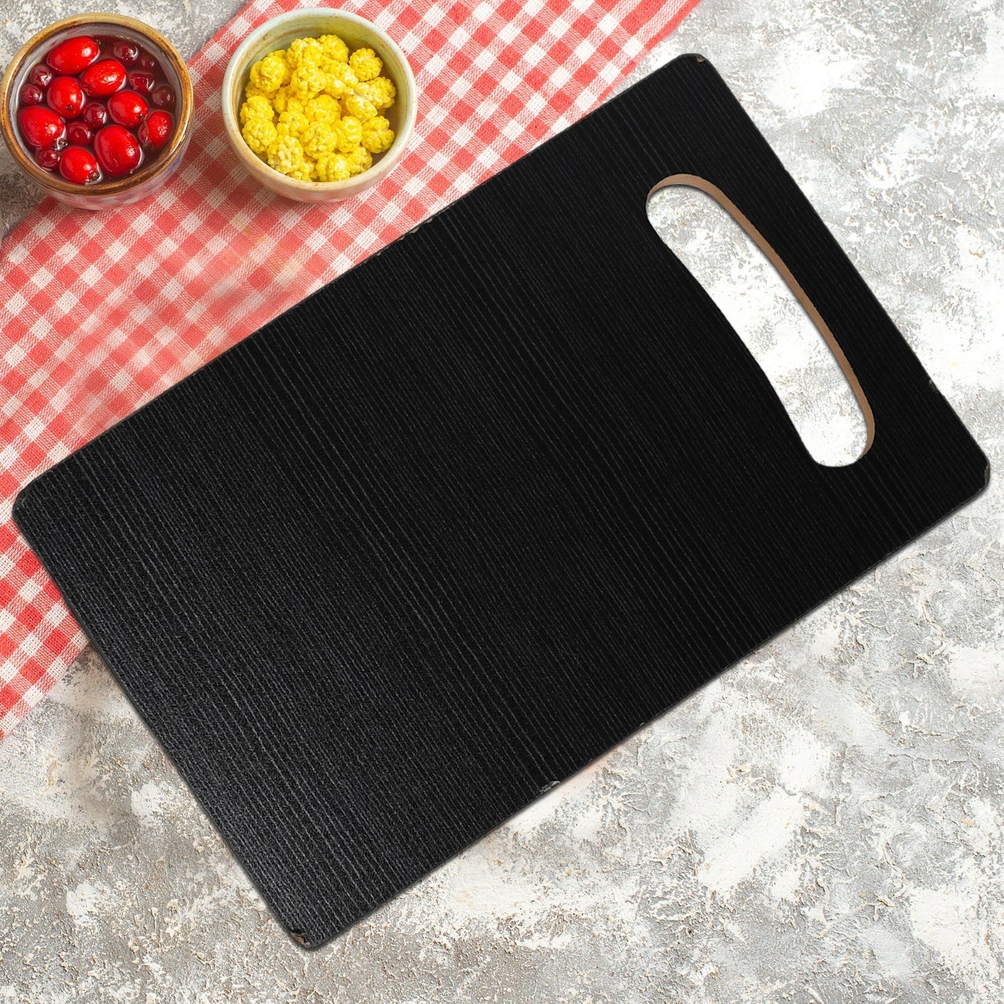 2850 Wooden Cutting Board Heavy Chopping Board With Handle Kitchen Vegetables, Fruits & Cheese DeoDap