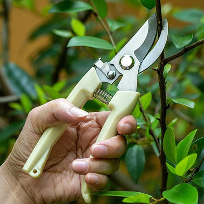 0471 Stainless Steel Pruning Shears with Sharp Blades and Comfortable handle - Durable Hand Pruner for Comfortable and Easy Cutting, Heavy Duty Gardening Cutter Tool Plant Cutter for Home Garden | Wood Bran (1 Pc)