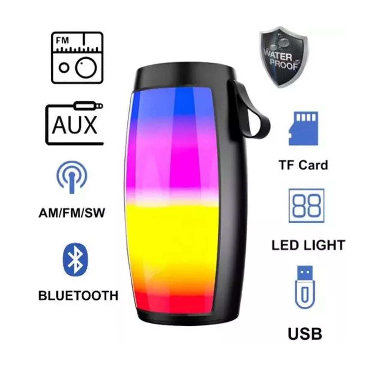 6063 Wireless Bluetooth Speaker Disco light Speaker For Traveling , Party ,  Home & Office Use Best Speaker DeoDap