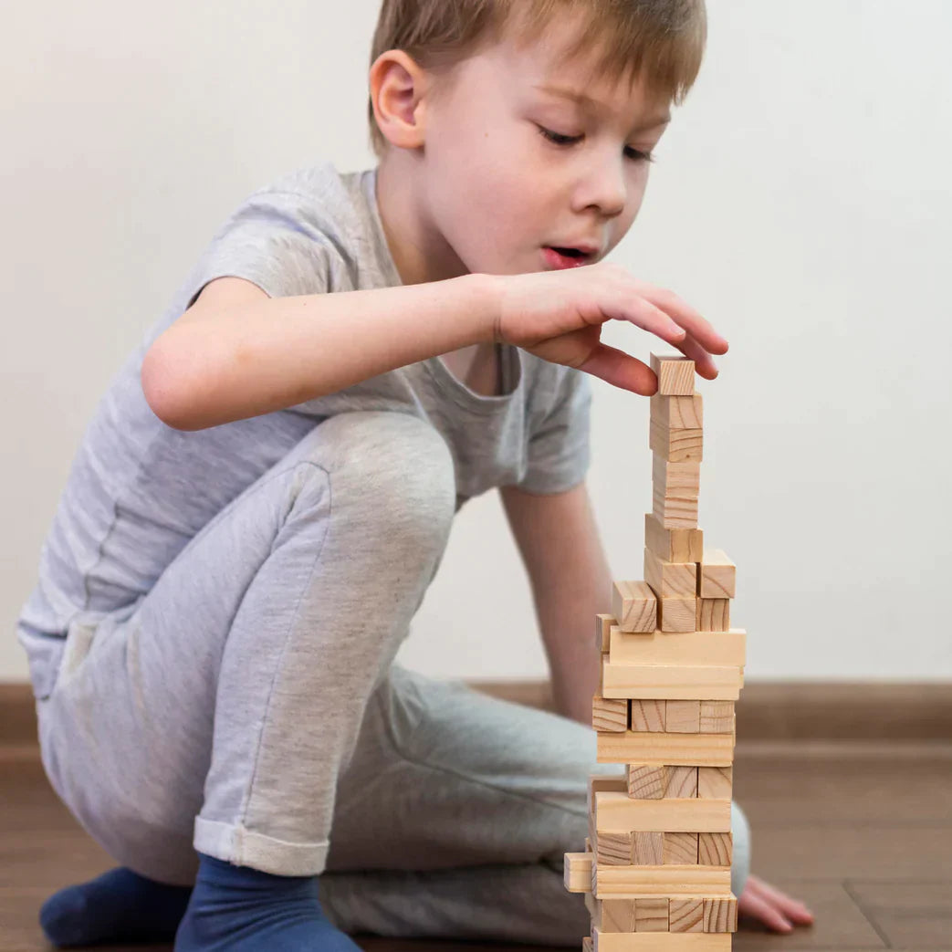 UK-0324 Wooden 54 Wooden Building Block, Party Game, Tumbling Tower Game for Kids and Adults ( Zenga Tower)