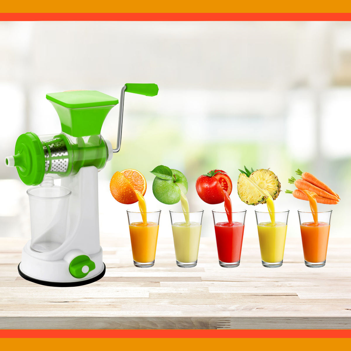 2369 Manual Fruit & Vegetable Juicer with Steel Handle Fruit Juicer DeoDap