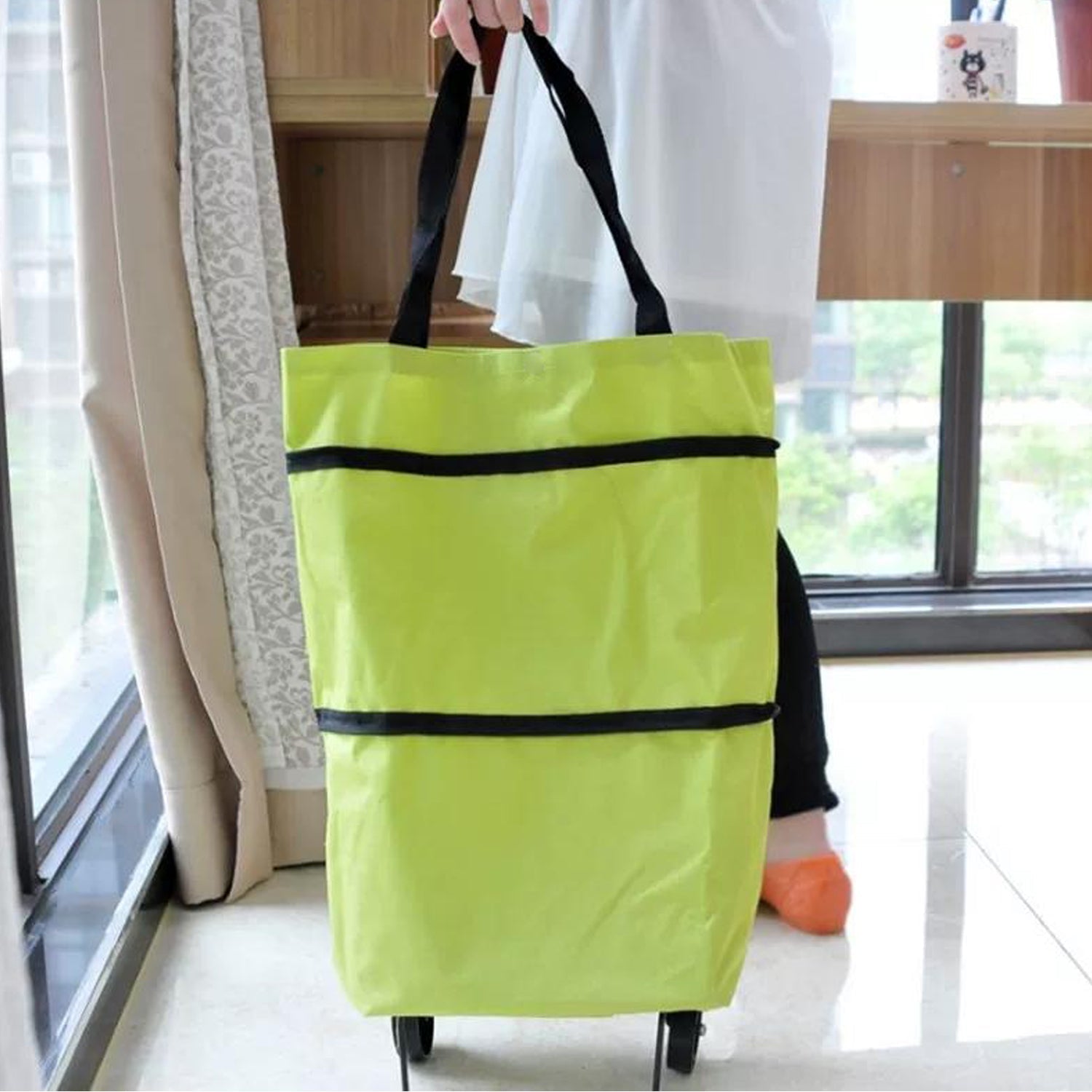 1652 Folding Cart Bags Trolley Shopping Bag For Travel Luggage DeoDap