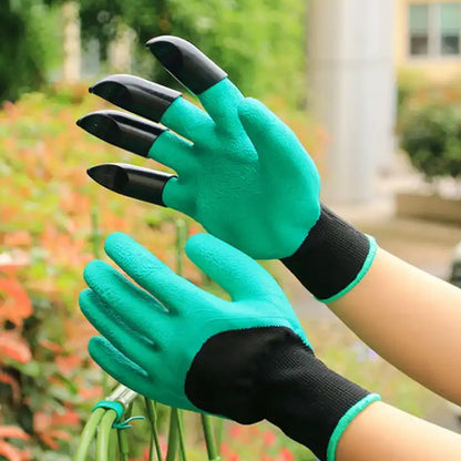 0719 Heavy Duty Garden Farming Gloves- ABC Plastic Washable With Hand Fingertips & ABS Claws For Digging & Planting, Gardening Tool for Home Pots Agriculture Industrial Farming work Men & Women (1 Pair)