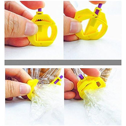 4287 2 Pc Round Shape Bag Clip Fruit Snacks Magnetic Seal Bag Clip Food Snack Seal Bag Clips Kids Kitchen Tool Plastic Clip