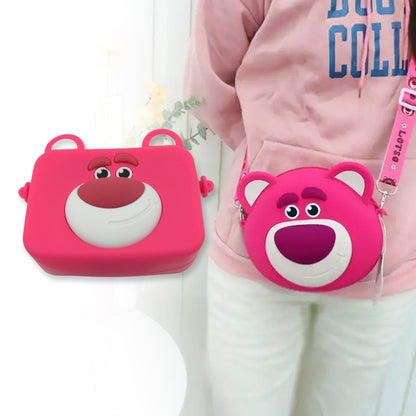 1218 Cute Cartoon Girls' Backpack, Shoulder Bag / Purse, Portable, Mini Silicone Handbag Girls, Children's Bag / Purse for For Girls Women, Gift Girls Bag Accessories (1 Pc )