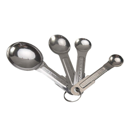 3685 Stainless Steel Measuring Spoons, 4pcs/set Durable Anti Rust Measuring Spoon Set Universal for Kitchen Baking. DeoDap