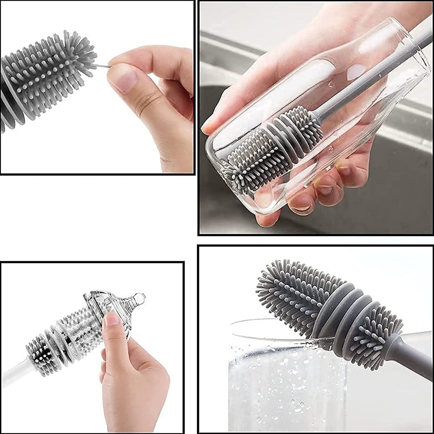 6151 Bottle Cleaning Brush widely used in all types of household kitchen purposes for cleaning and washing bottles from inside perfectly and easily.