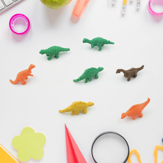 8860 Dinosaur Shaped Erasers Animal Erasers for Kids, Dinosaur Erasers Puzzle 3D Eraser, Mini Eraser Dinosaur Toys, Desk Pets for Students Classroom Prizes Class Rewards Party Favors (7 Pc Set)