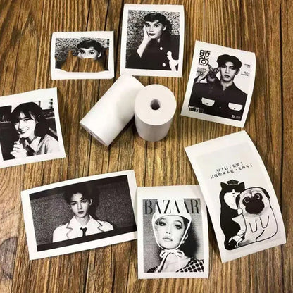 8839 Small Thermal Printer Paper, Printing Paper Roll Aging Resistant Fast Color Rendering Portable Clear Printing for Travel (1 Pc / Printing Paper Roll )