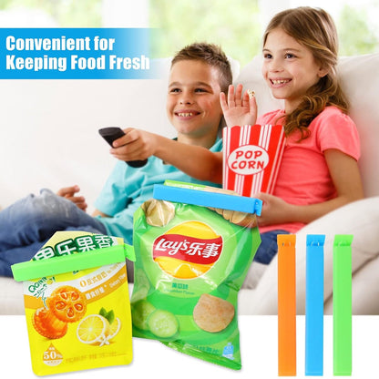 7028 Food, Snack Pouch Bag Clip Sealer for Keeping Food Fresh for Home Kitchen | Plastic Camping Snack Air Tight Seal Bag Clips |Packet Vacuum Sealers Clip| (18 Pc Set)