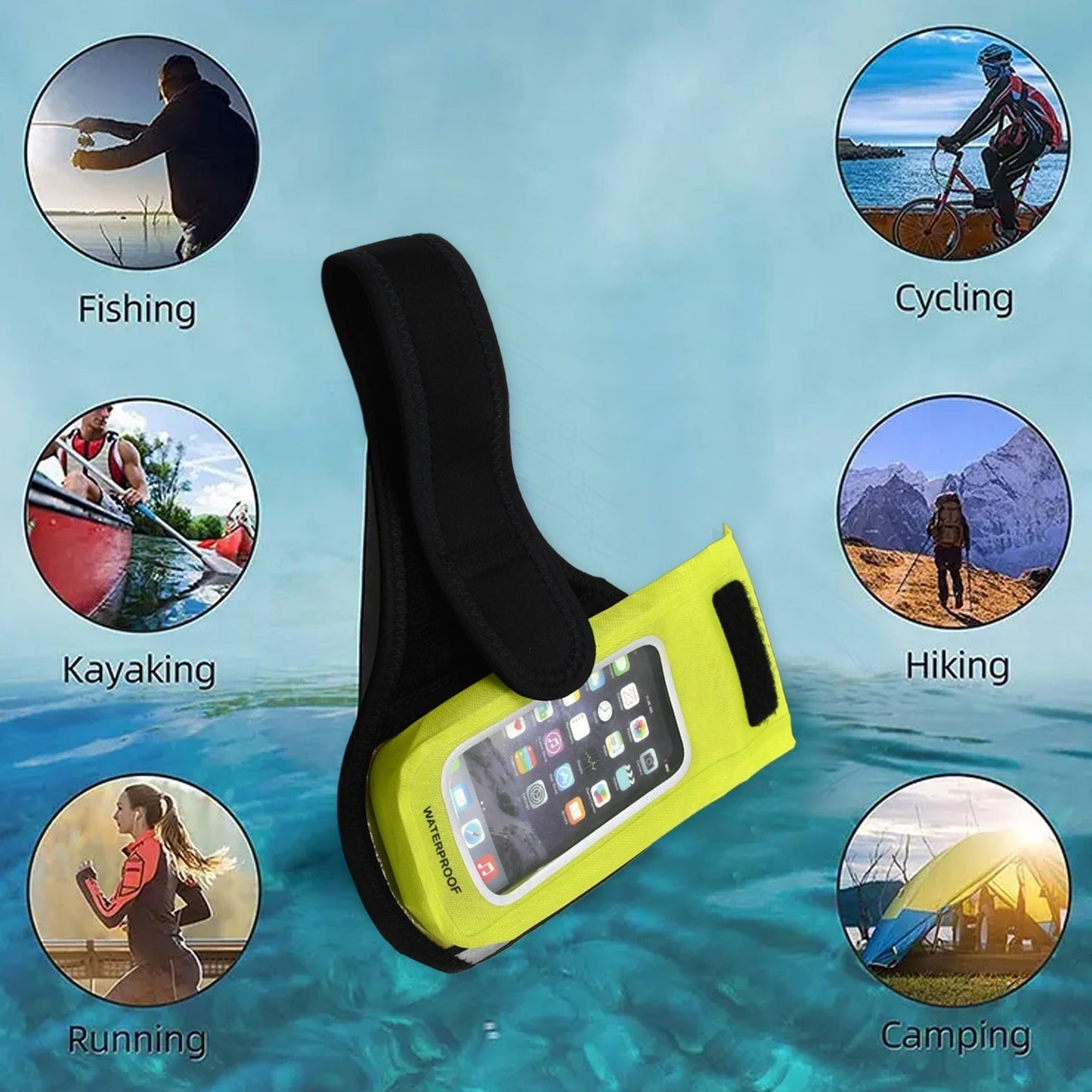 4383 Sports Wrist Bag Running Arm Band Running Armband Phone Arm Pouch Case Cellphone Arm Band Phone Arm Case Holder Sports Phone Armbands Running Phone Holder (1 Pc)