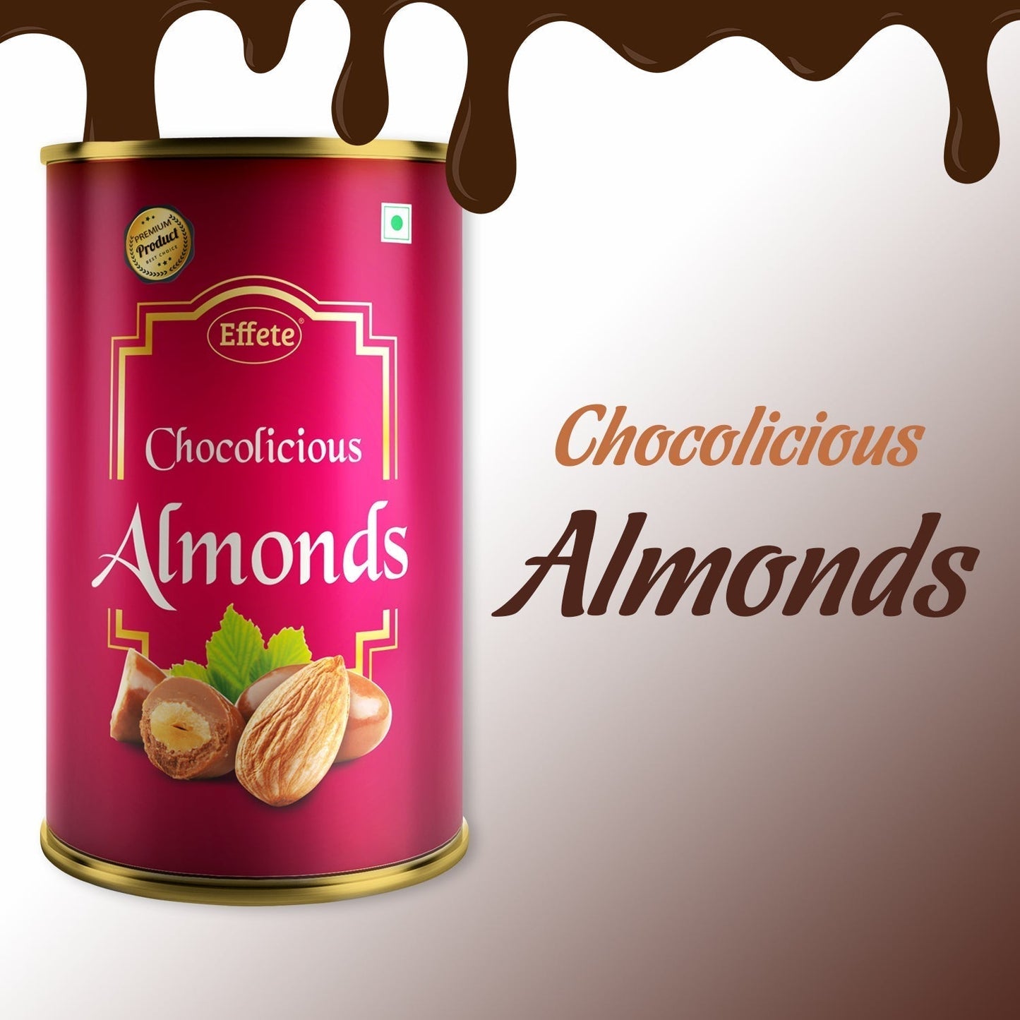 7827 EFFETE CHOCOLATE DRYFRUITS CHOCOLICIOUS ALMONDS 96GM DeoDap