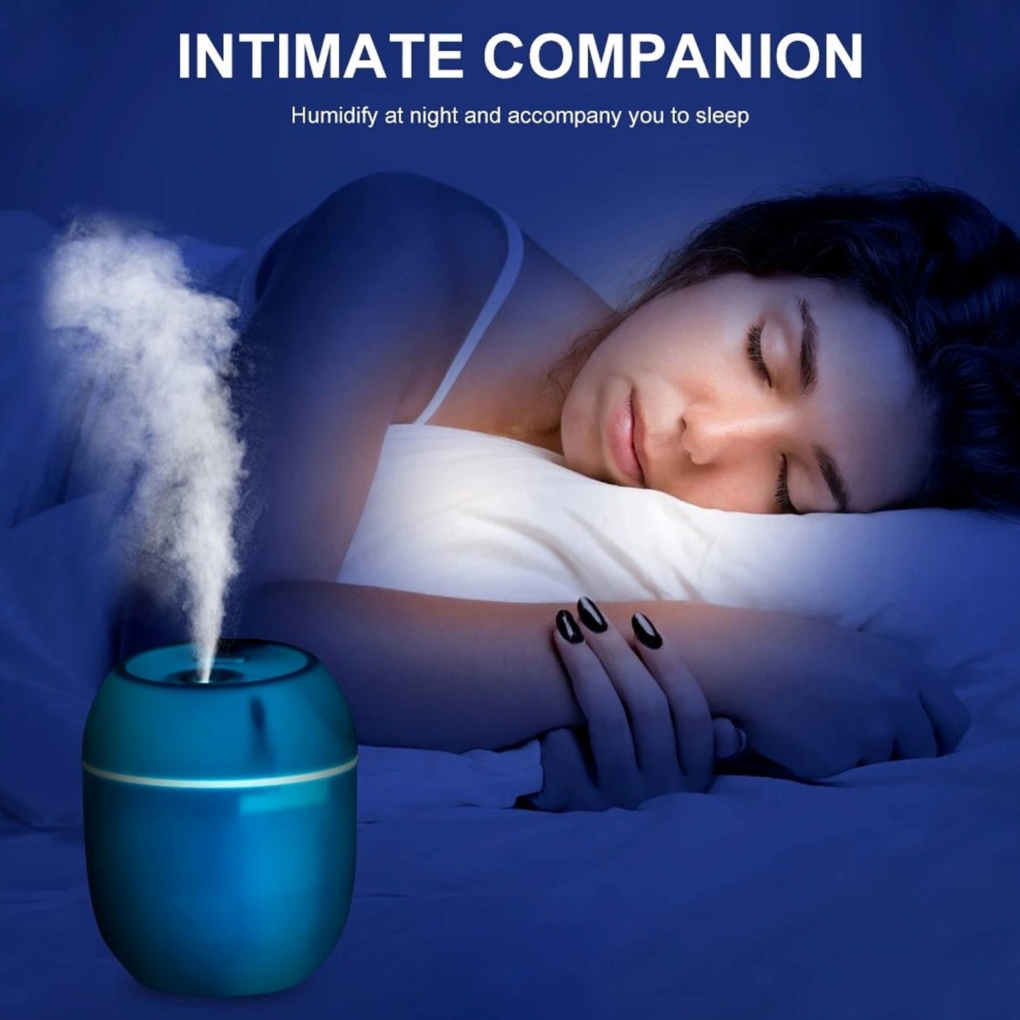 6785 Portable Lighting Mini Humidifier, USB Personal Desktop Air Humidifier for Baby Bedroom Travel Office Home with Light, Cool Mist Humidifier, Essential Oil Diffusers, Cool Mist Humidifiers (250 ML)