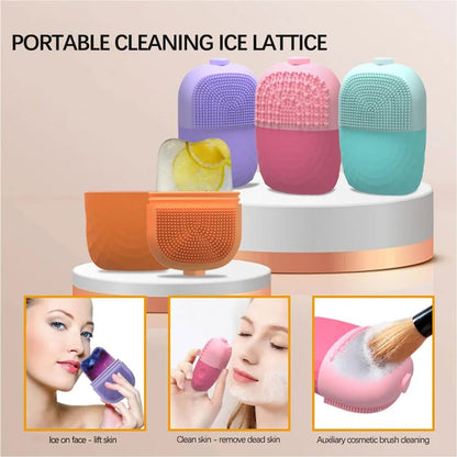 1227A Ice Face Roller, Ice Cube Roller for Face, Eyes and Neck Naturally Conditioning and Skin Care,  Ice Roller & Scrubber For Face, Reusable Massage Silicone Ice Mold (1 Pc)