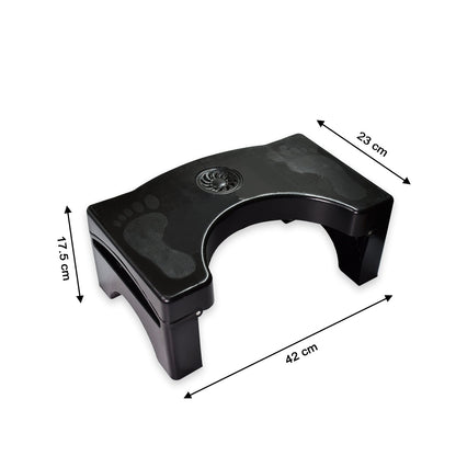 6024 Plastic Non-Slip Folding Toilet Squat Stool - Black Color DeoDap