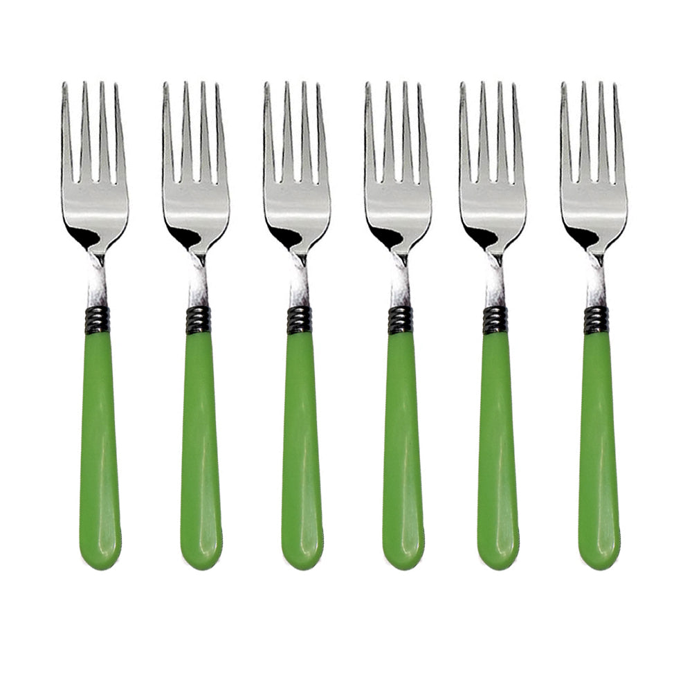 2268 Stainless Steel Forks with Comfortable Grip Dining Fork Set of 6 Pcs DeoDap