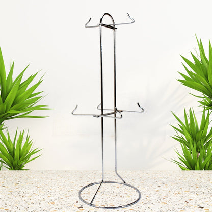 5251 Stainless Steel Kitchen Size Cup Stand Steel Cup Stand  with 6 Hooks for Cups DeoDap