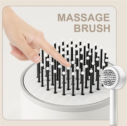 6034﻿ Air Cushion Massage Brush, Airbag Massage Comb with Long Handle, Self-Cleaning Hair Brush, Detangling Anti-Static for All Hair DeoDap