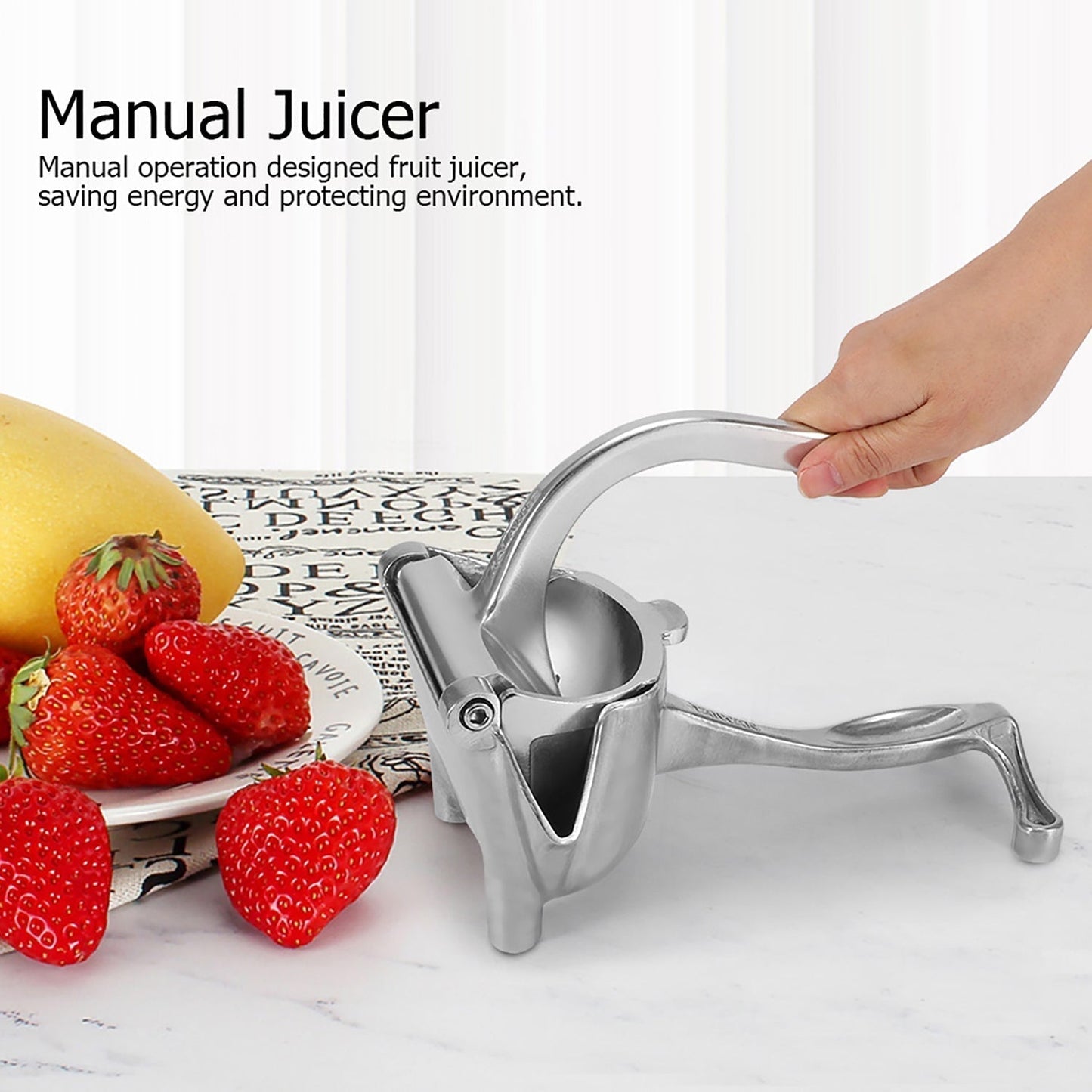 2445B MANUAL ALUMINIUM METAL FRUIT PRESS JUICER  ( BROWN BOX ) DeoDap