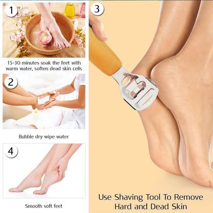 2099 Stainless Steel Callus Corn Hard Skin Remover Plastic Handle Foot Rasp Heel File Scrubber Pedicure Nail Care Tool Rub feet Tool. DeoDap