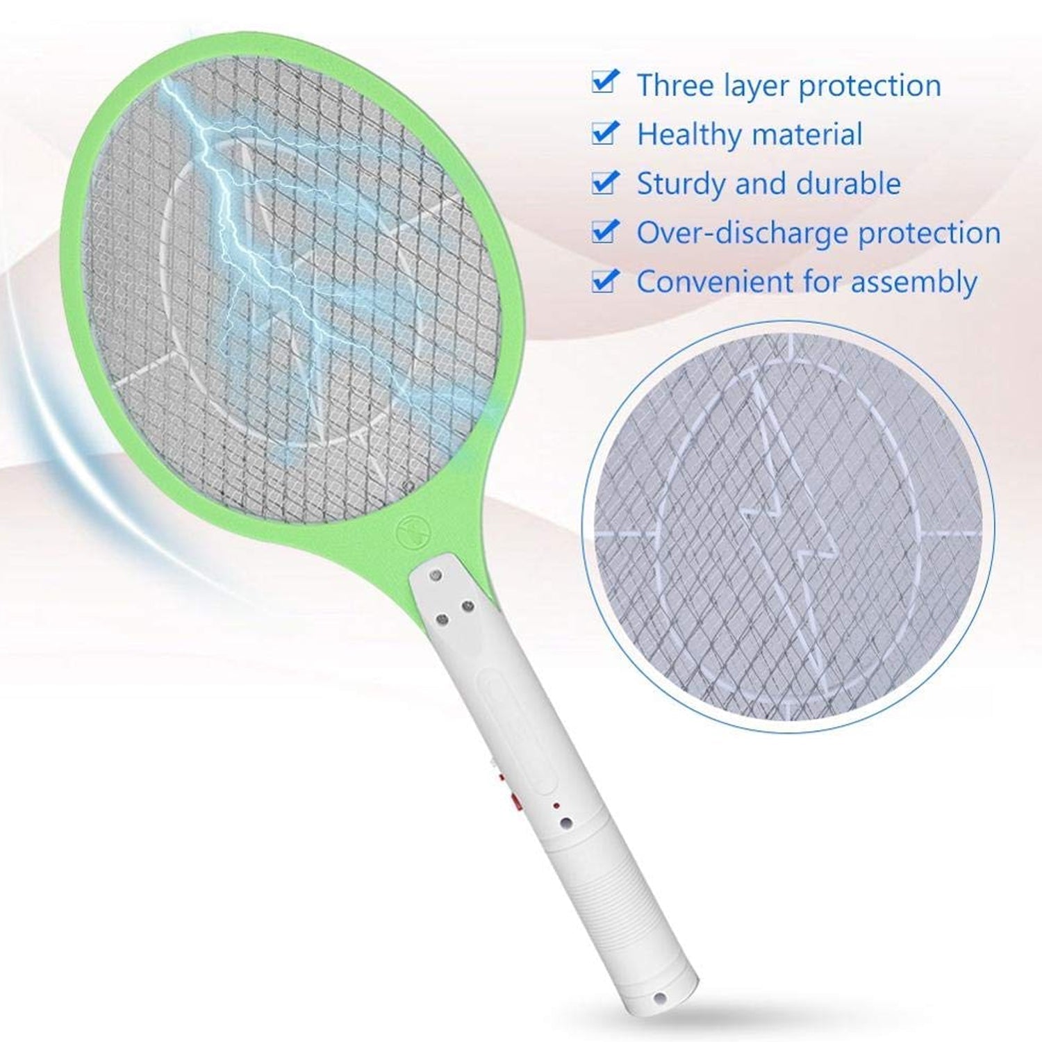 1732 Mosquito Killer Racket Rechargeable Handheld Electric Fly Swatter Mosquito Killer Racket Bat, Electric Insect Killer (Quality Assured) DeoDap