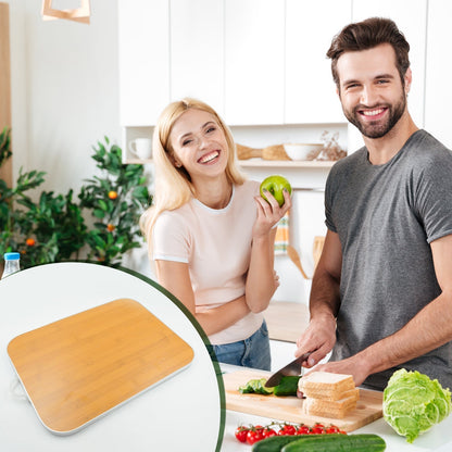 5793 Wooden Chopping Board Big Size Kitchen Chopping Board Household Cutting Board Knife Board Vegetable Cutting and Fruit Multi-purpose Steel Vs Wooden Sticky Board Cutting board For Kitchen Use