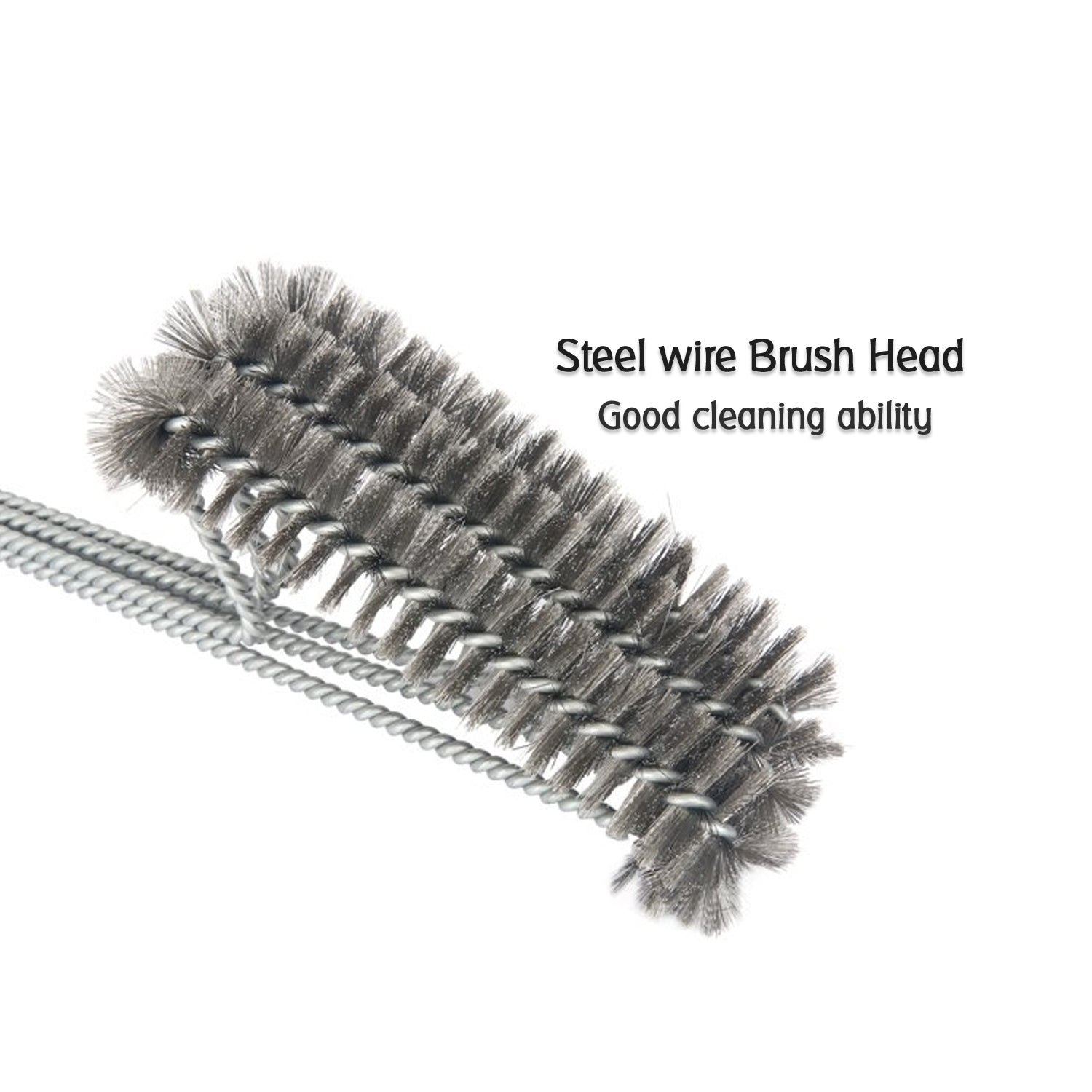 2255 3-head Grill Brush with Stainless Steel Bristles and Soft-Grip Handle DeoDap