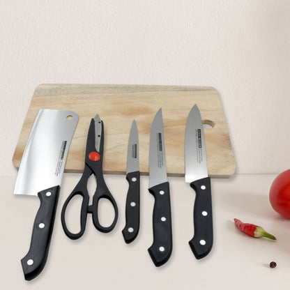 2463A Stainless Steel 6 Piece Kitchen Knife Knives Set For Home Restaurant