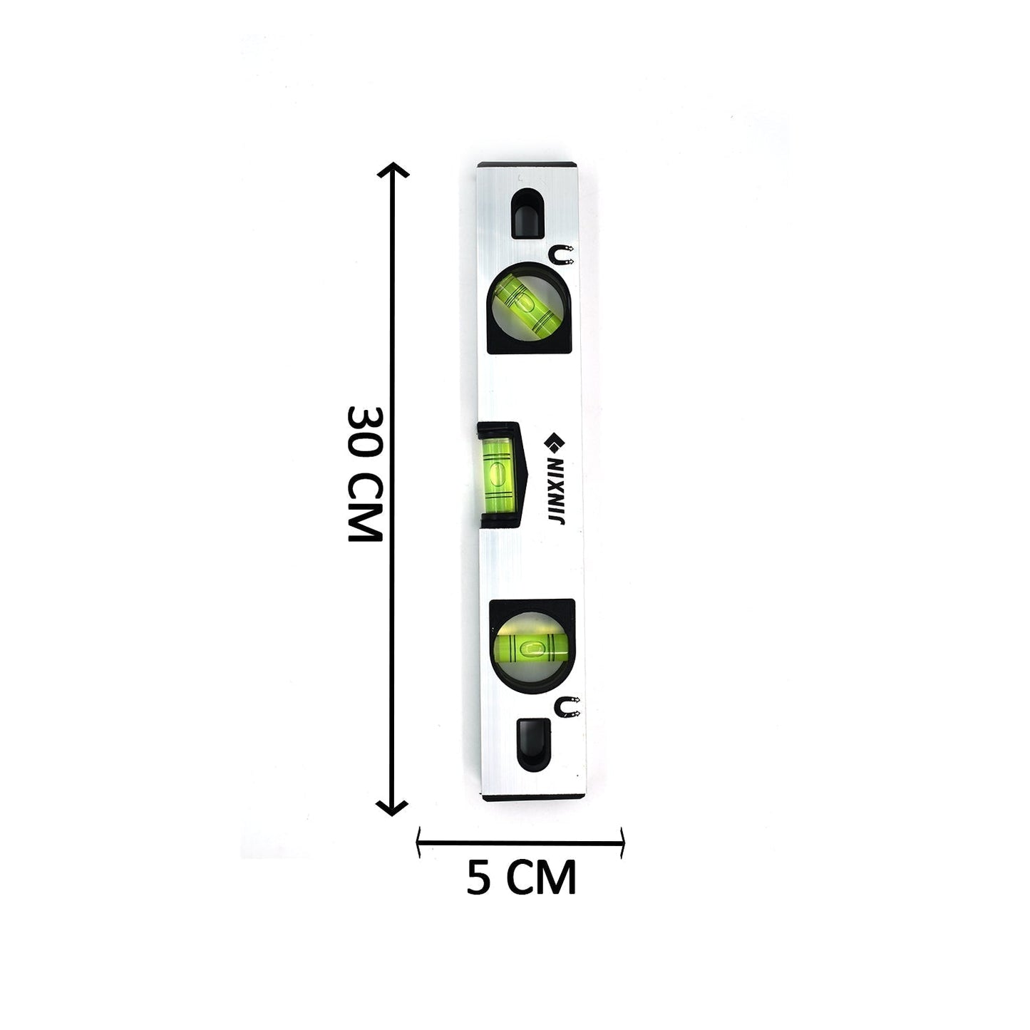 1645A 30 cm Aluminum Alloy Magnetic Torpedo Level Metric Rulers DeoDap