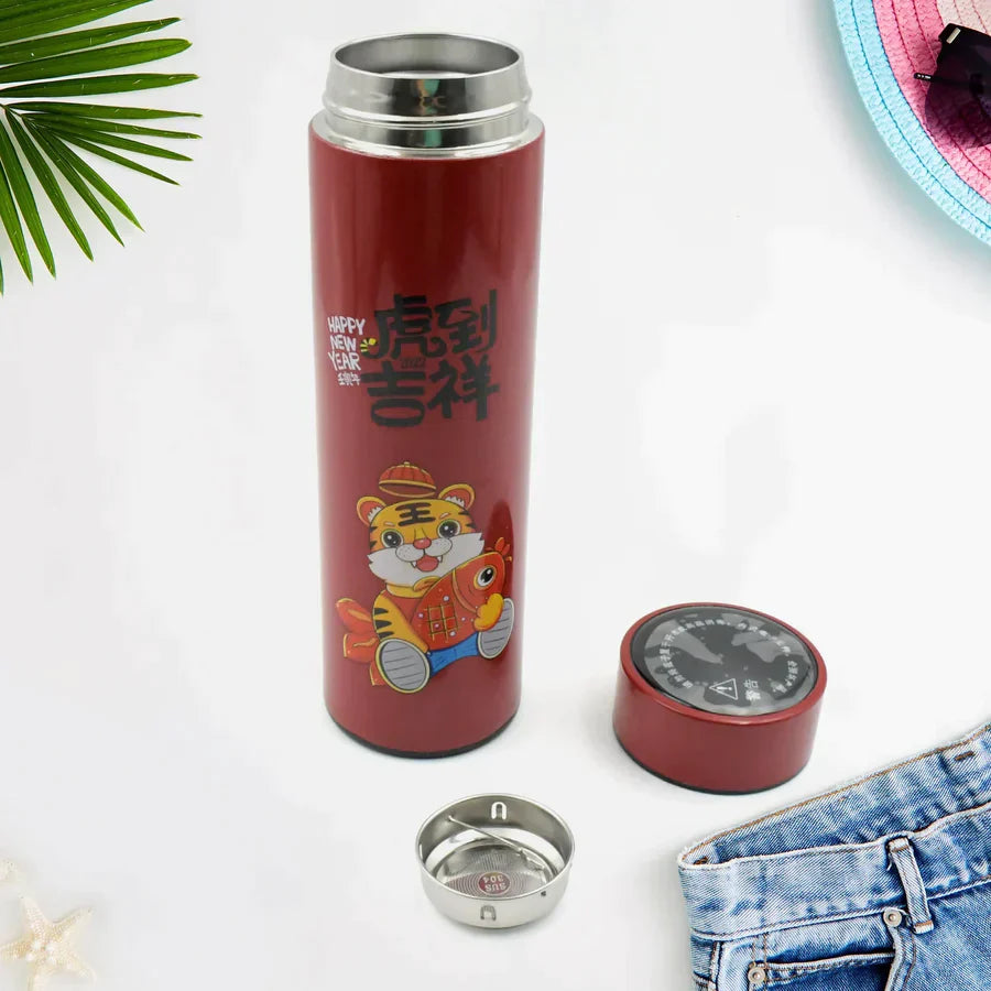 UK-0091 Smart Flask Vacuum Insulated Water Bottle with LED Temperature Display | Perfect for Hot and Cold Drinks | for Campaign Travelling (MIX COLOR & DESIGN)