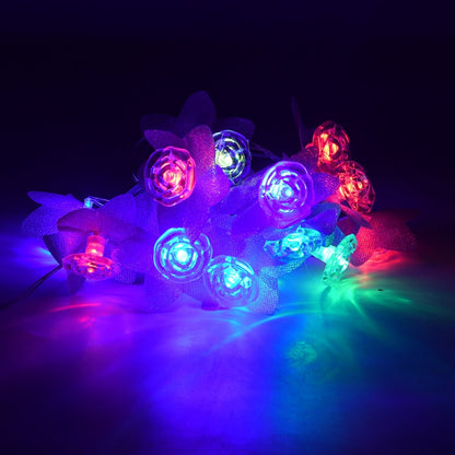 8337 4Mtr Flower Design Home Decoration Electrical Series Light Home Decoration Diwali & Wedding LED Christmas String Light Indoor and Outdoor Light ,Festival Decoration Led String Light, Multi-Color Light (16L 4Mtr)