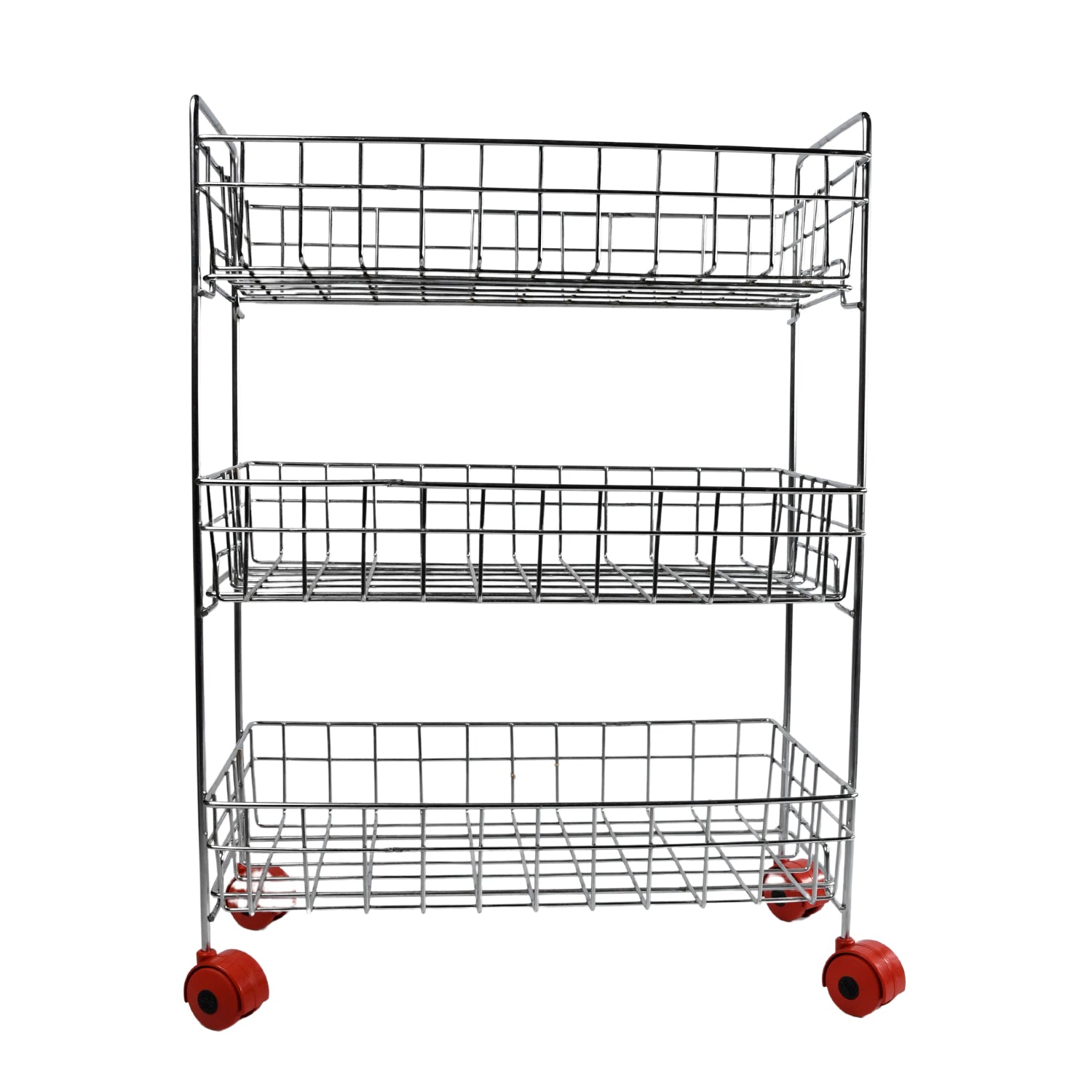 5360 Stainless Steel Fruit & Vegetable Stand Kitchen Trolley 3 TIER KITCHEN TROLLEY / Fruit Basket / Vegetable Stand for Storage / Onion potato rack for kitchen / Vegetable rack for kitchen DeoDap