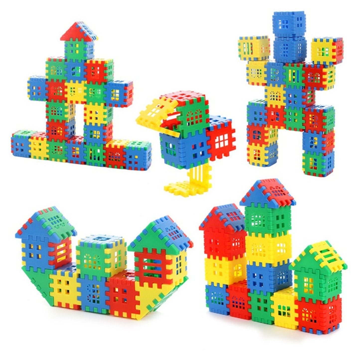 3910 72 Pc House Blocks Toy used in all kinds of household and official places specially for kids and children for their playing and enjoying purposes. DeoDap