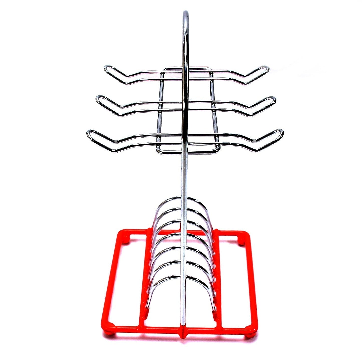 5191 2in1 Cup & Dish Stand Steel 26cm For Kitchen & Home Use DeoDap