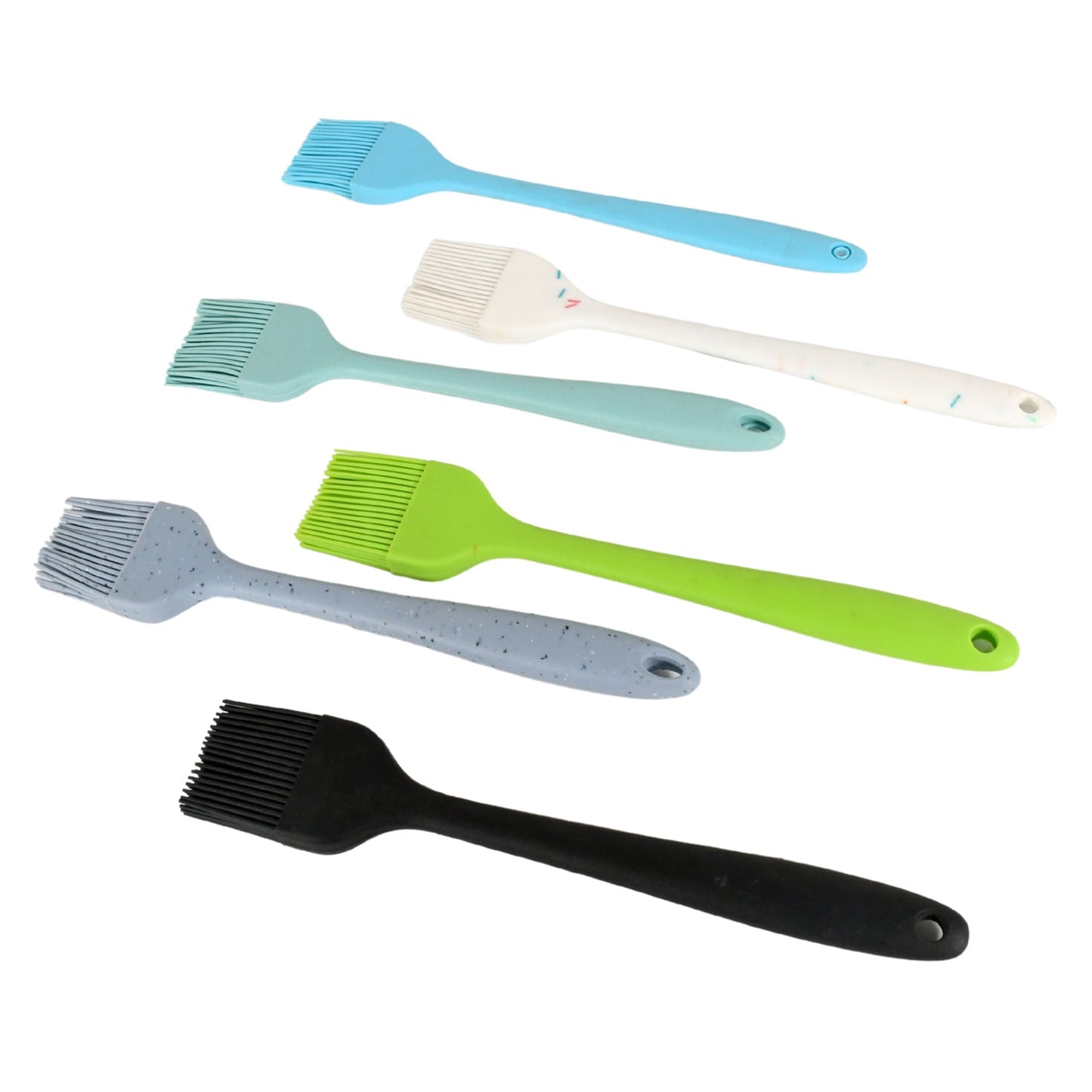 Multipurpose Silicone Spoon, Silicone Basting Spoon Non-Stick Kitchen Utensils Household Gadgets Heat-Resistant Non Stick Spoons Kitchen Cookware Items For Cooking and Baking (6 Pcs Set)