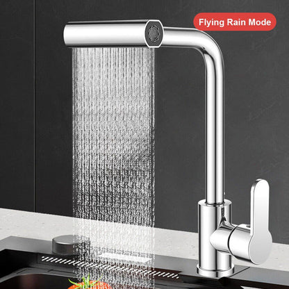 7575 Multifunction Shower Waterfall Kitchen Faucet, 360Â° Rotation Waterfall Kitchen Faucet, Touch Kitchen Faucet, Faucet Extender for Kitchen Sink, Swivel Waterfall Kitchen Faucet for Washing Vegetable Fruit (4 In 1 )