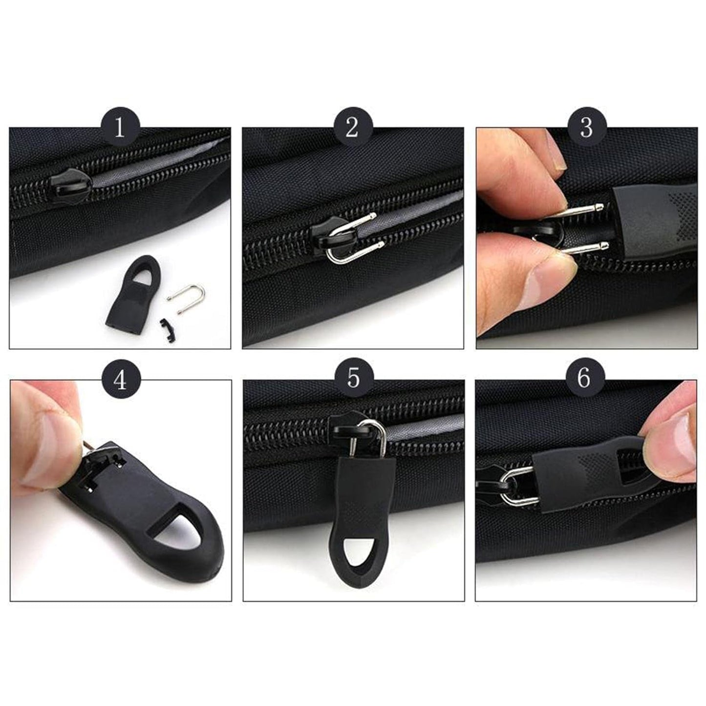 Zipper Pull Tab Zipper Tags Cord Pulls Zipper Extension Zip Fixer for Luggage Suitcase Backpack Jacket Bags Style Metal Zipper Head Zip Fixer Tags Handbag Backpack Plastic (1 Pc / 10 Pc)