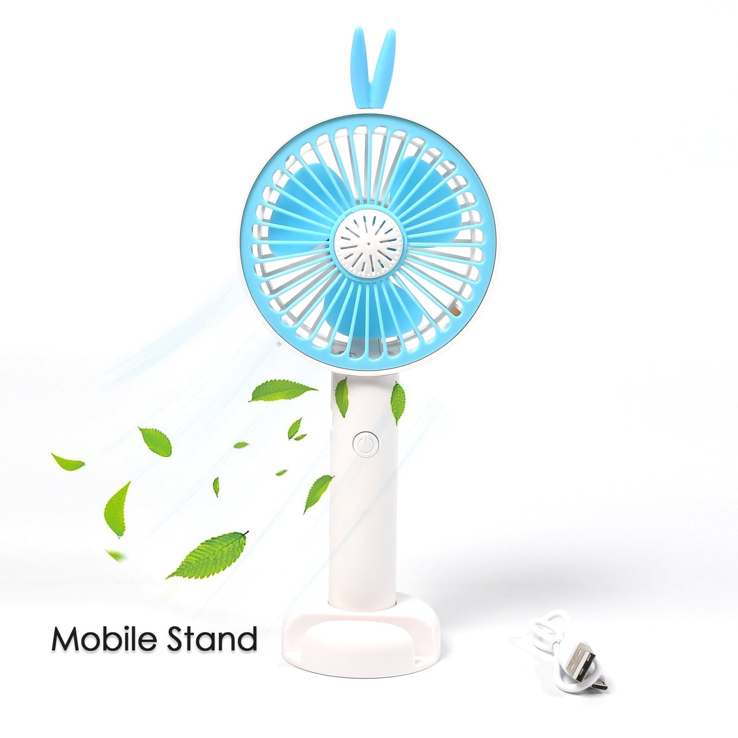 7606 Mini Portable Hand Fan USB Rechargeable Fan With Led Light Fan for Indoor and Outdoor Use by Women and Men Table Standing Stand Included DeoDap