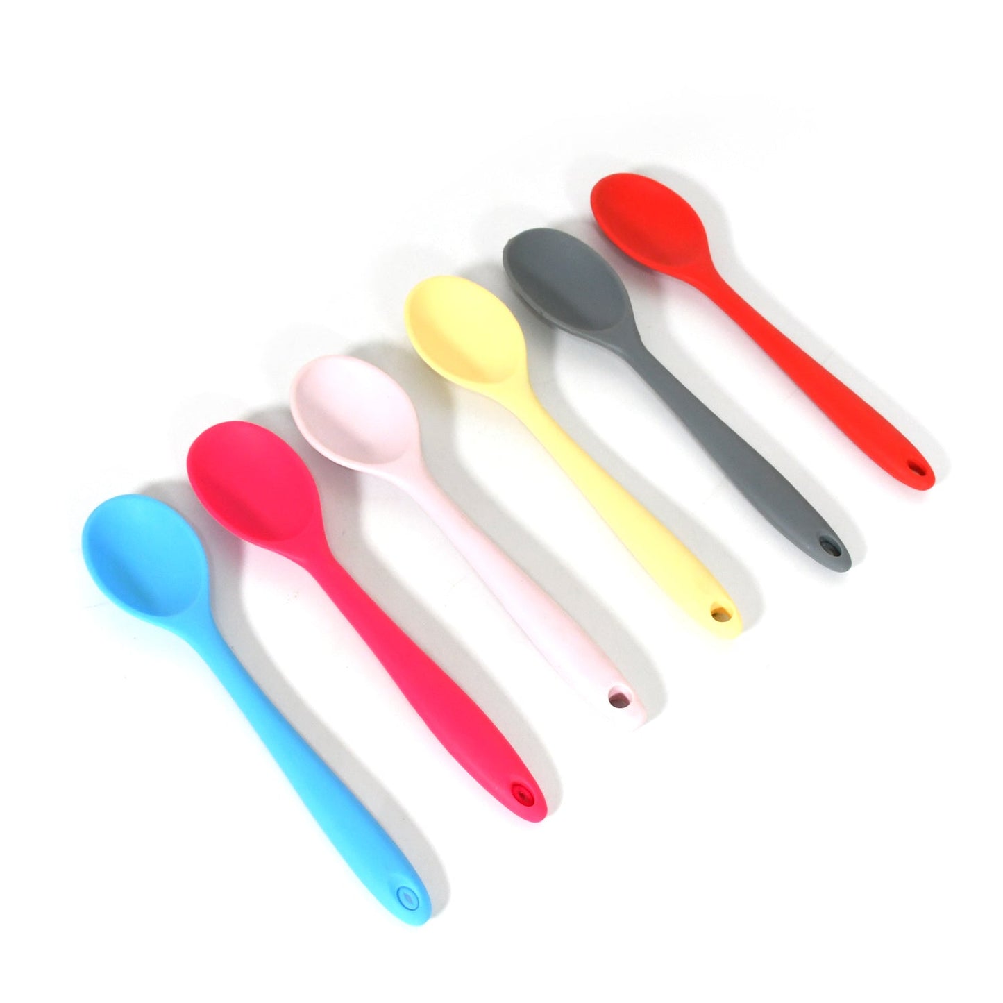 Multipurpose Silicone Spoon, Silicone Basting Spoon Non-Stick Kitchen Utensils Household Gadgets Heat-Resistant Non Stick Spoons Kitchen Cookware Items For Cooking and Baking (6 Pcs Set)