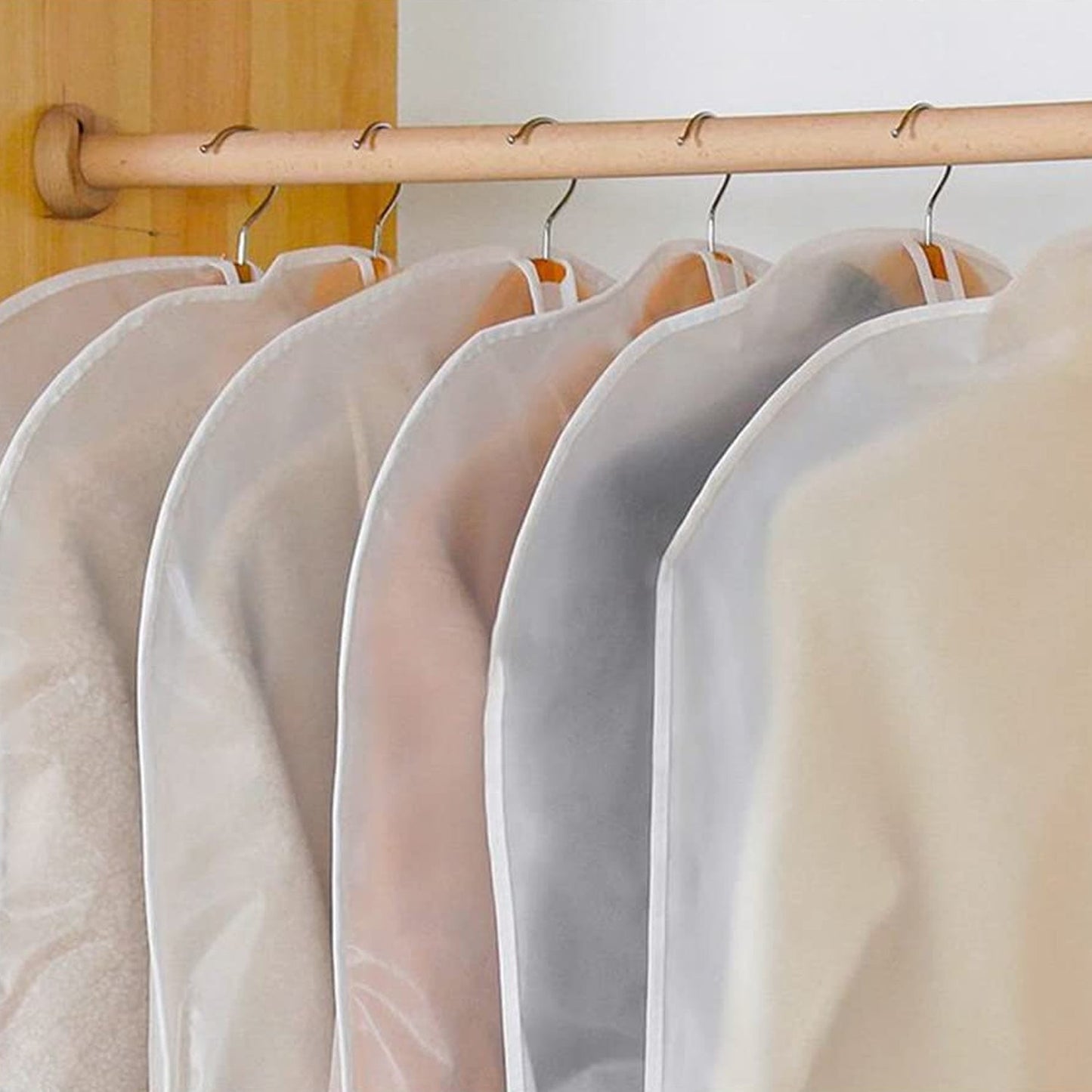 6256 COAT BLAZER COVER TRANSPARENT COVER FOR MULTI USE COVER ( 5 Pcs ) ( Hanger Not Included ) DeoDap