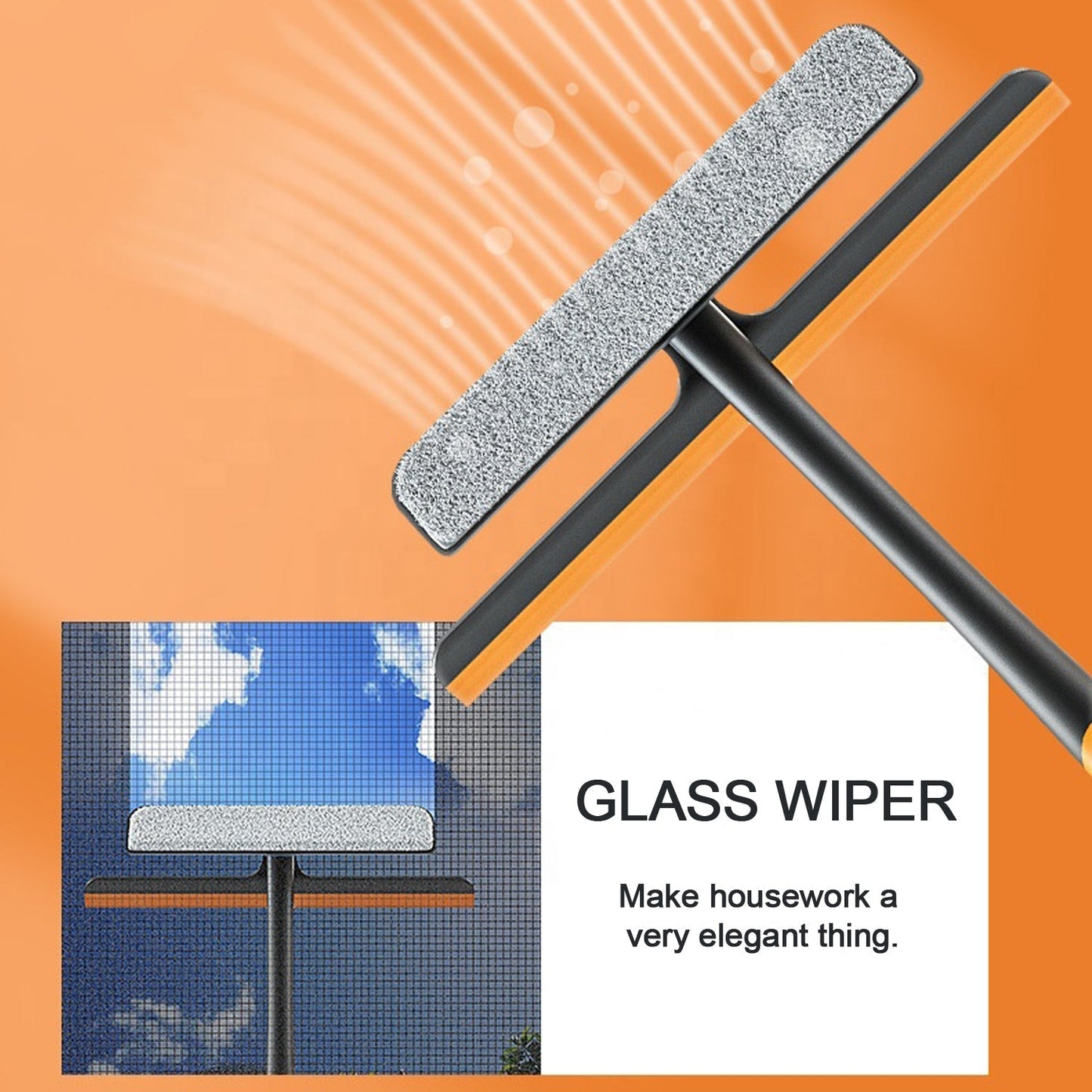 6087 3 in 1 Glass Wiper used in all kinds of household and official places for cleaning and wiping of floors, glasses and dust etc. DeoDap