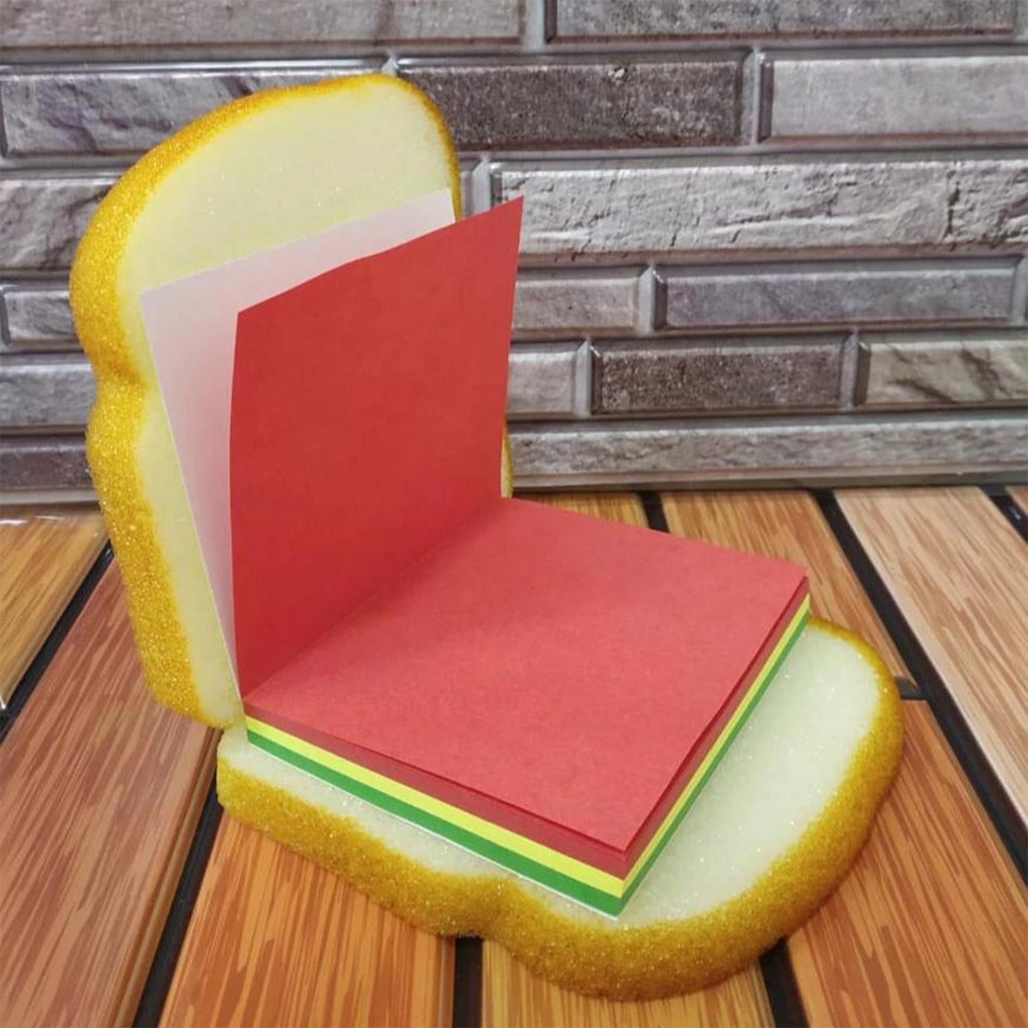 8072 Sandwich Shaped Notepad / Sticky Notes / Memo Pads, Unique Mini Notes (Multicolor) DeoDap