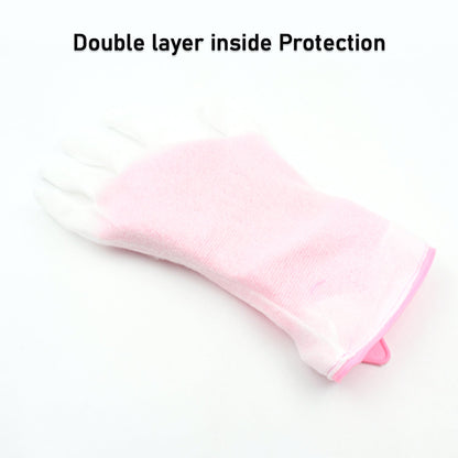 8740 Dishwashing Gloves with Scrubber| Silicone Cleaning Reusable Scrub Gloves for Wash Dish Kitchen| Bathroom| Pet Grooming Wet and Dry Glove (1 Pair, 155Gm)